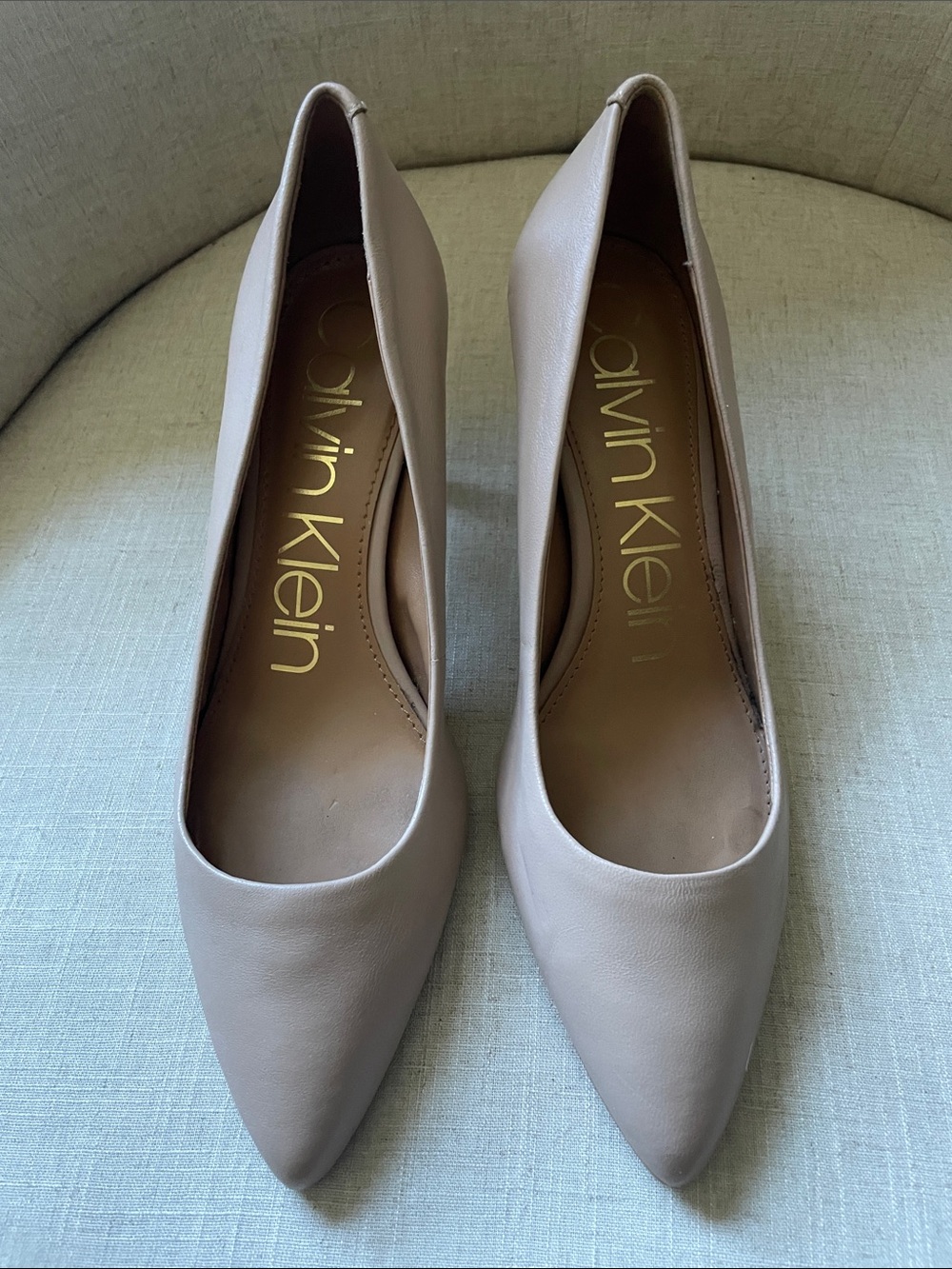 Calvin Klein Women's Nude Taupe Pointed Toe Pumps